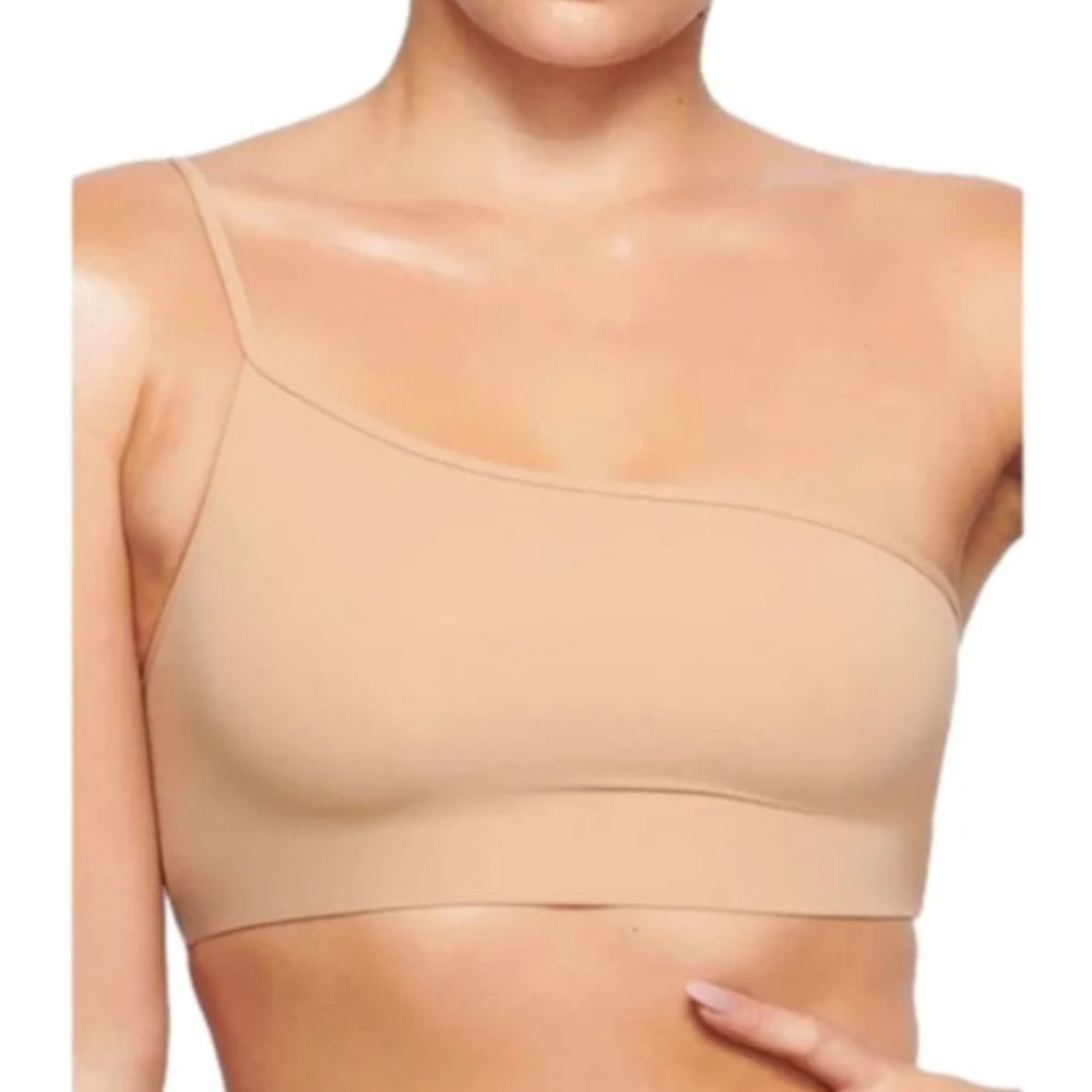 Skims Fits Everybody One-Shoulder Bralette - XL - Mica or Clay